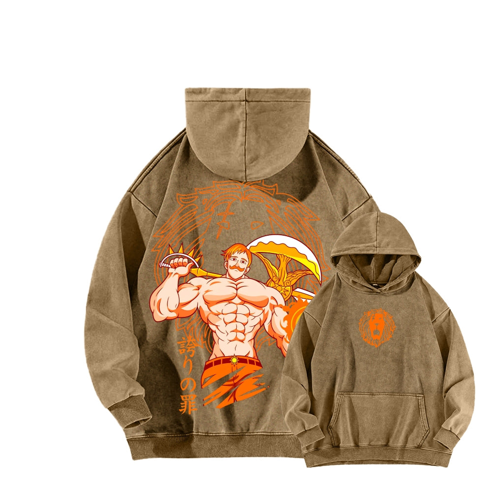 Seven Deadly Sins Unisex Washed Hoodie 2601002959
