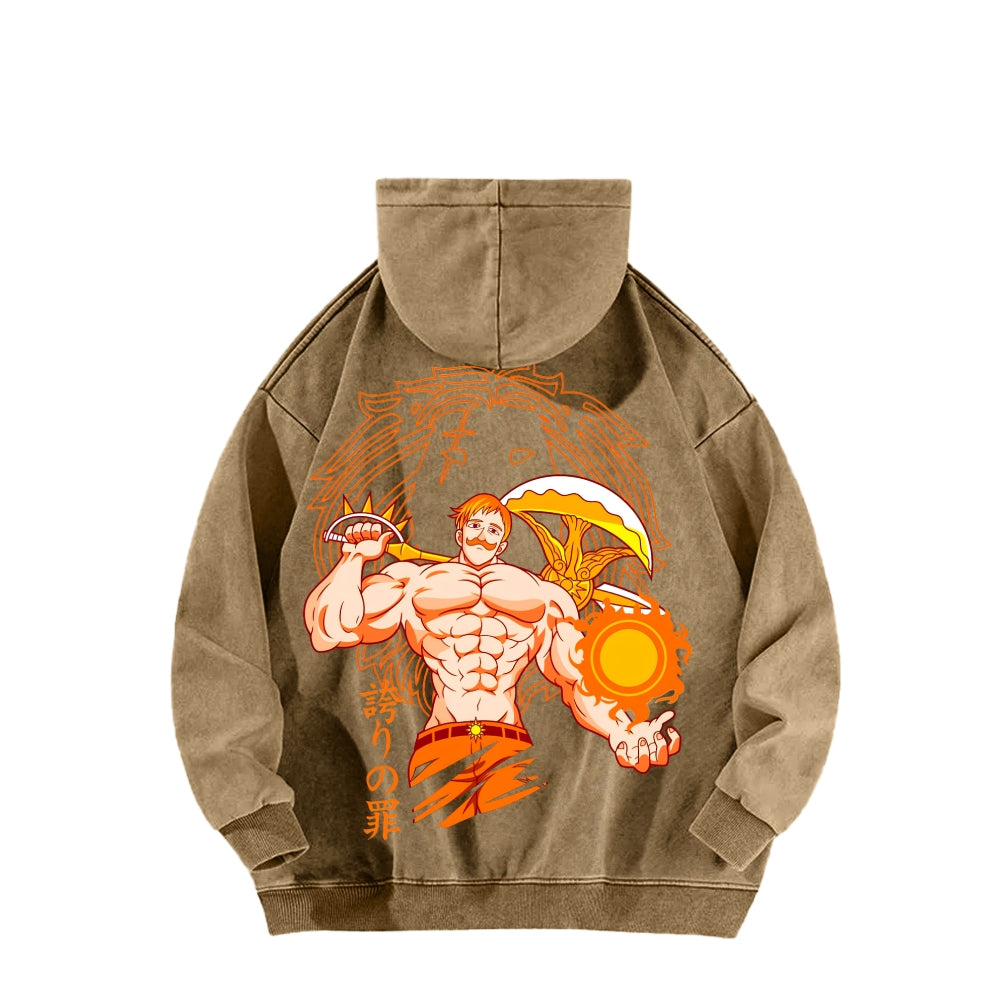 Seven Deadly Sins Unisex Washed Hoodie 2601002959