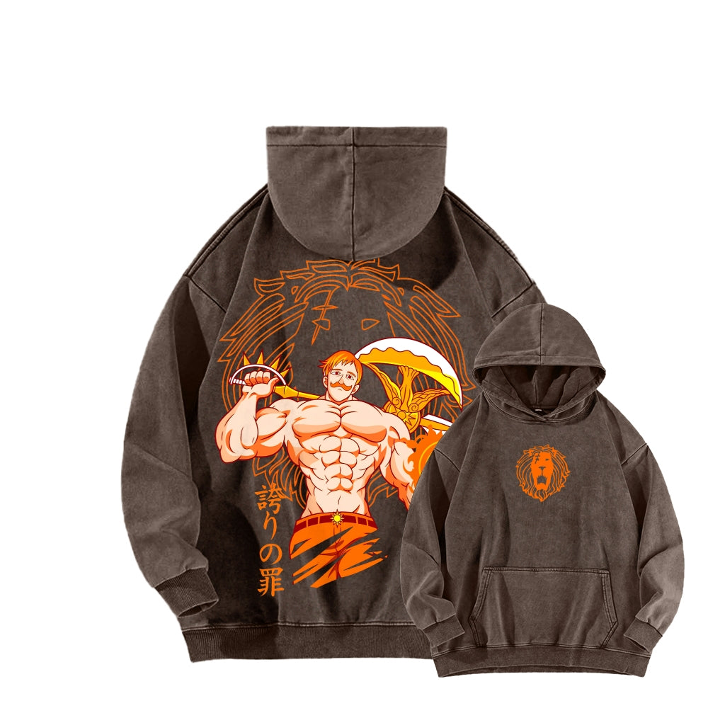 Seven Deadly Sins Unisex Washed Hoodie 2601002959
