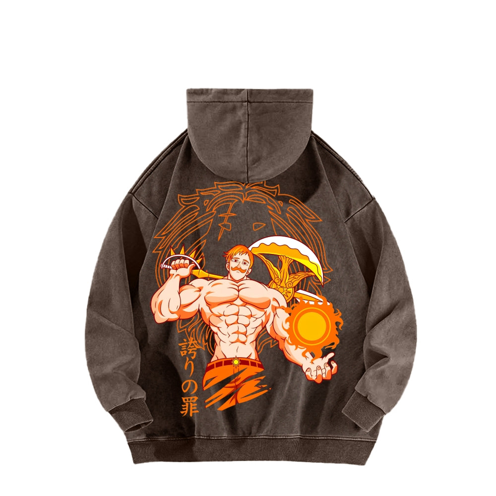 Seven Deadly Sins Unisex Washed Hoodie 2601002959