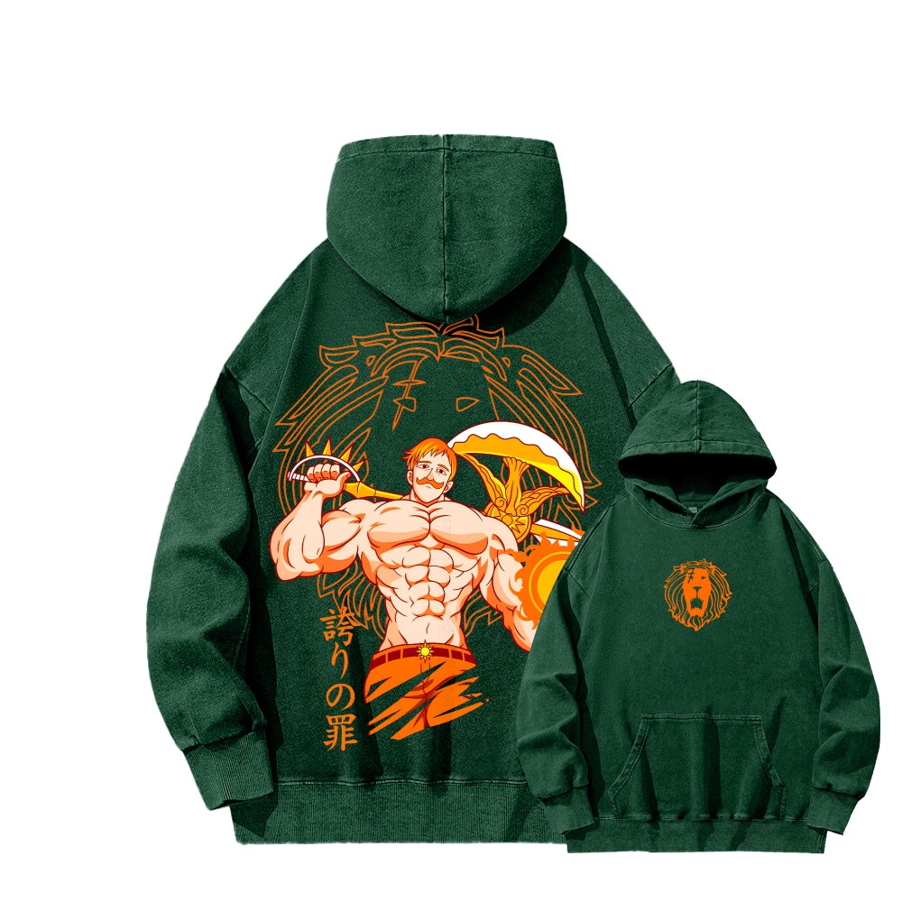 Seven Deadly Sins Unisex Washed Hoodie 2601002959