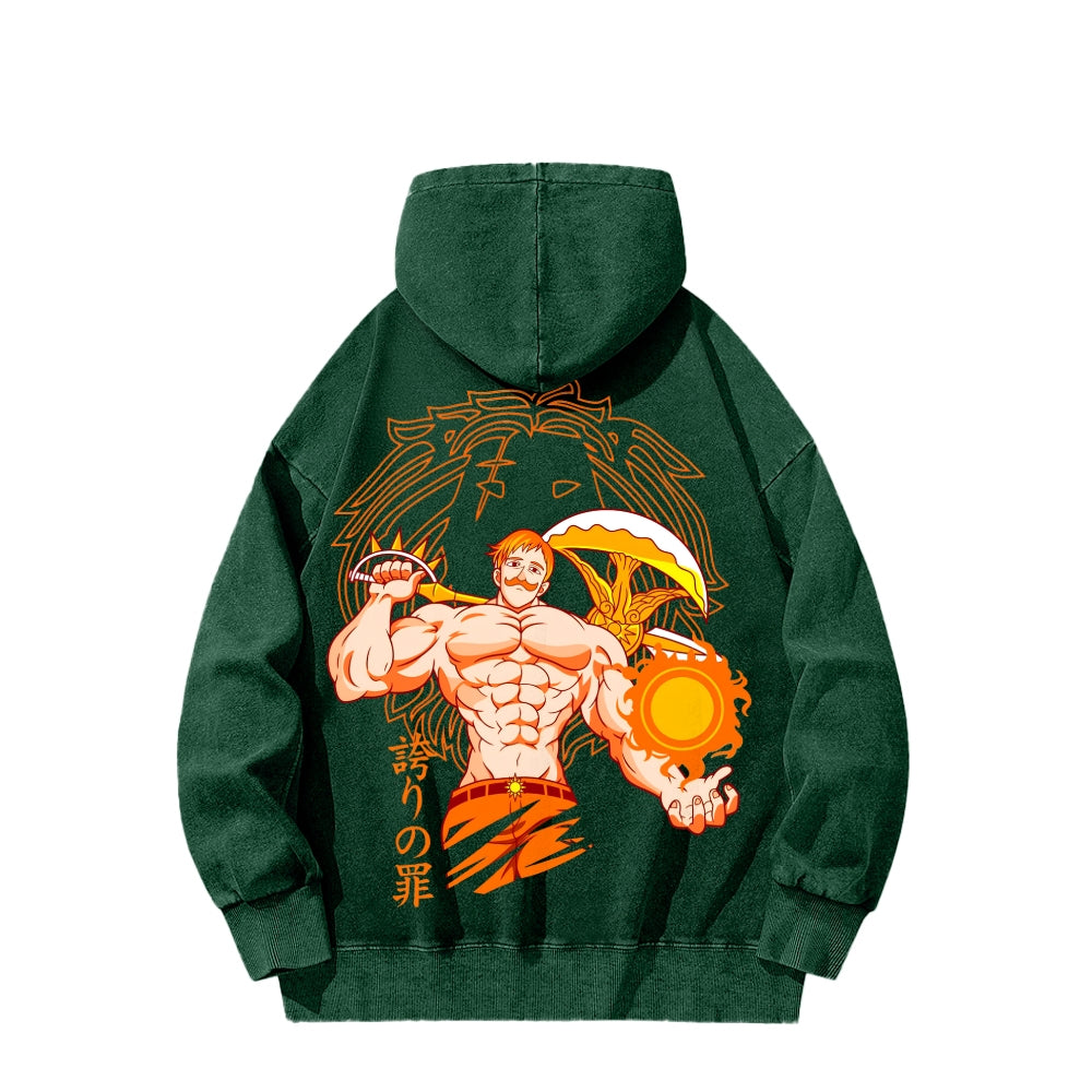 Seven Deadly Sins Unisex Washed Hoodie 2601002959