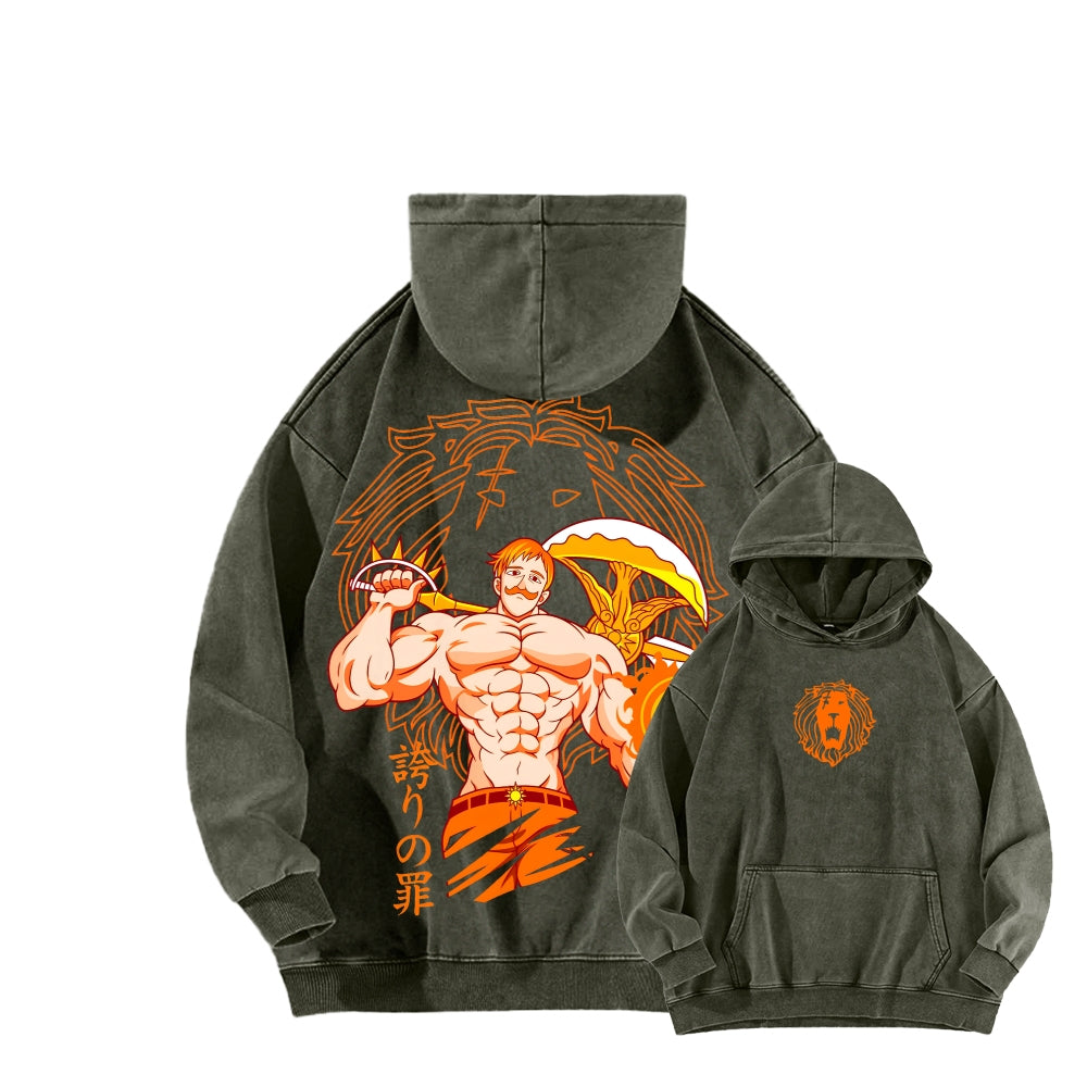 Seven Deadly Sins Unisex Washed Hoodie 2601002959