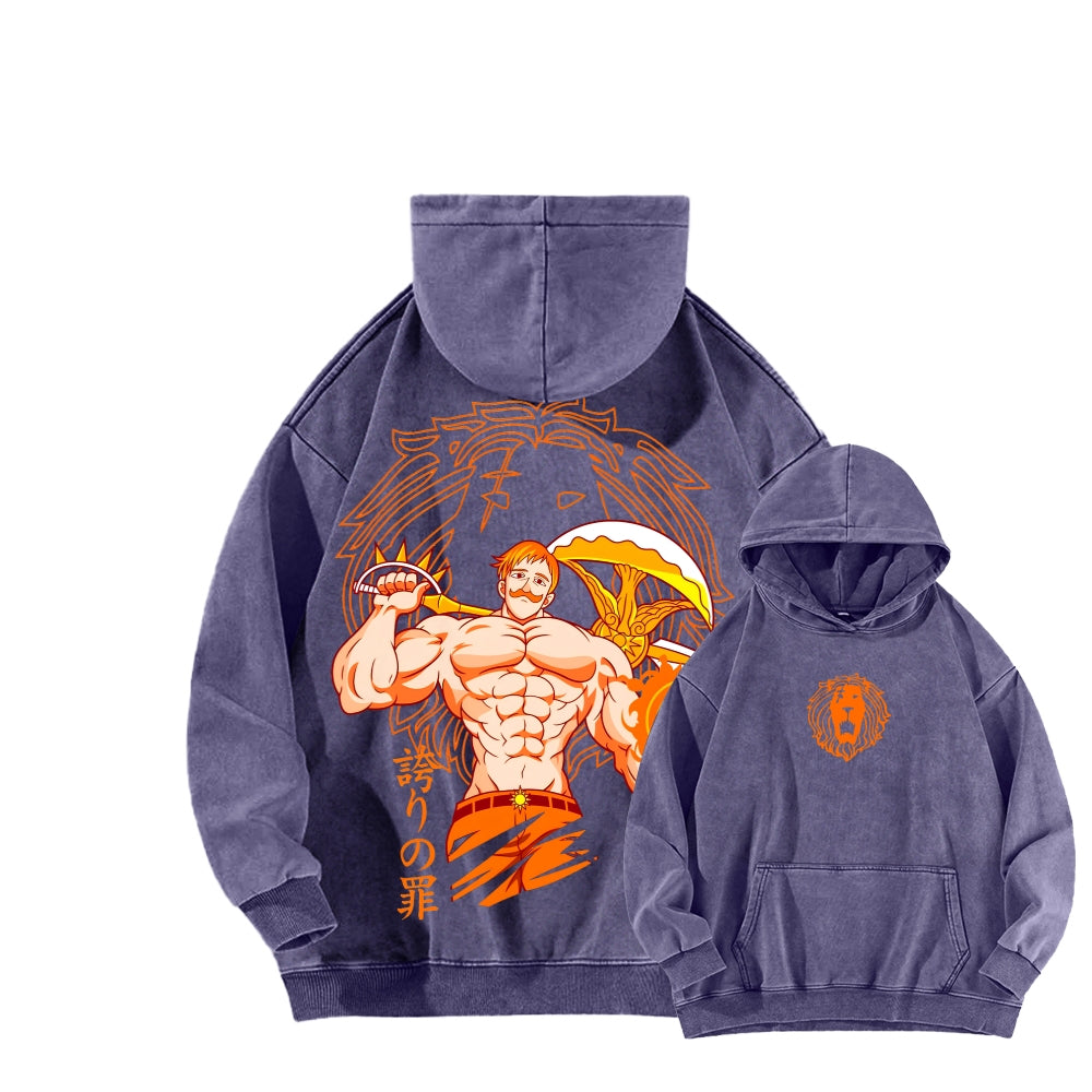 Seven Deadly Sins Unisex Washed Hoodie 2601002959