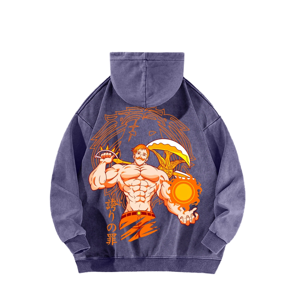 Seven Deadly Sins Unisex Washed Hoodie 2601002959
