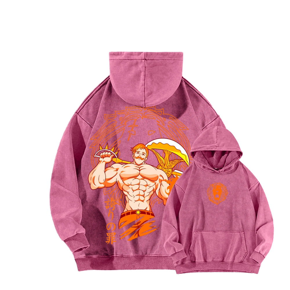 Seven Deadly Sins Unisex Washed Hoodie 2601002959