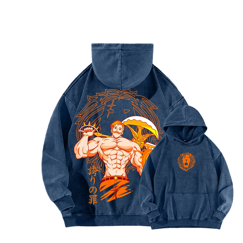 Seven Deadly Sins Unisex Washed Hoodie 2601002959