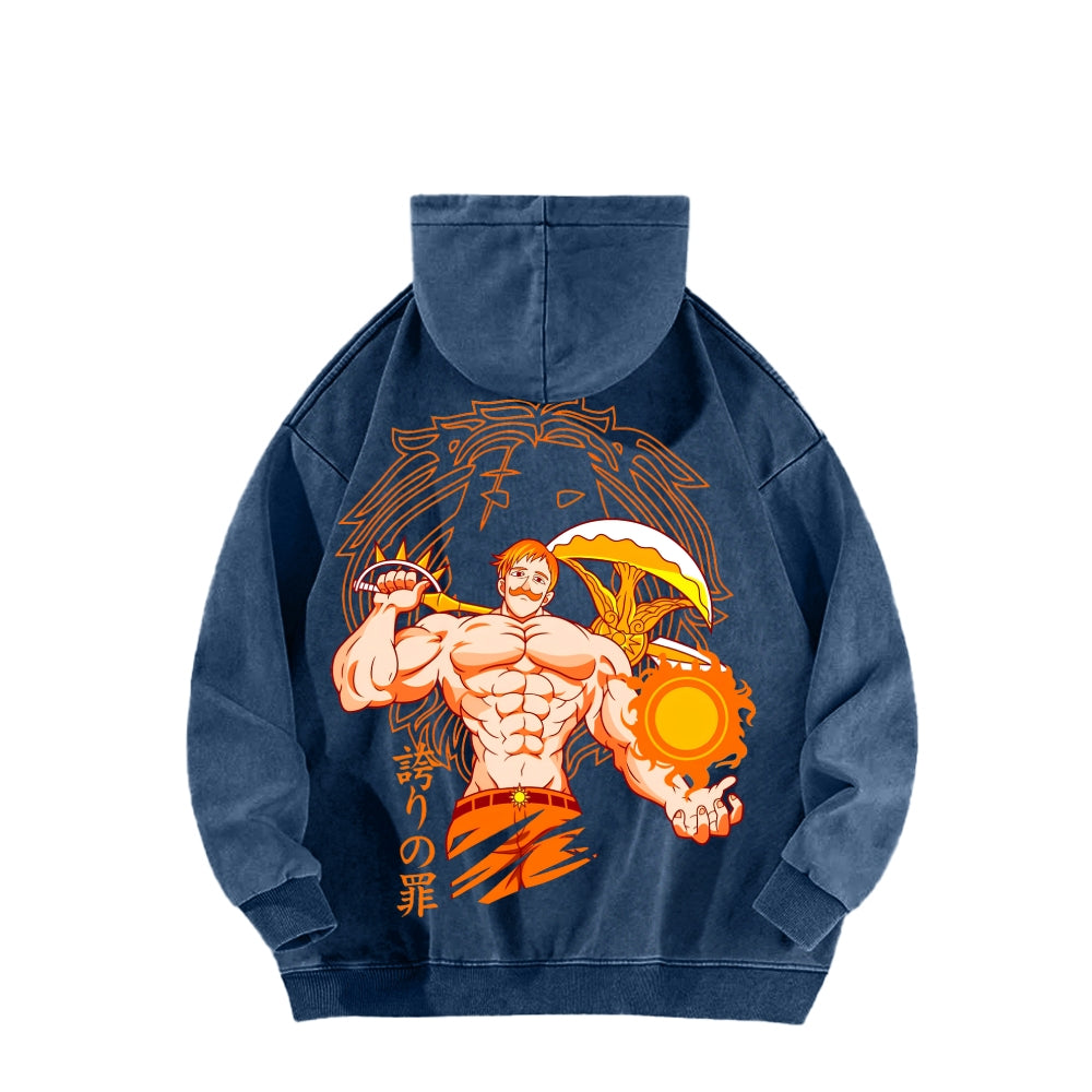 Seven Deadly Sins Unisex Washed Hoodie 2601002959