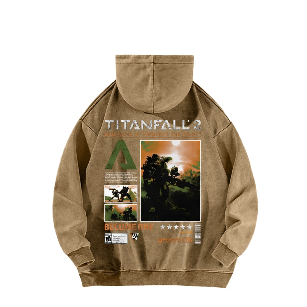 TITANFALL Unisex Washed Hoodie 2601003123