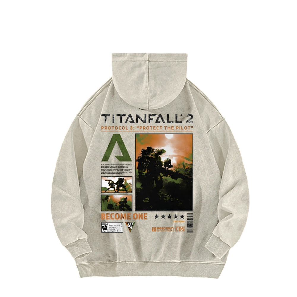 TITANFALL Unisex Washed Hoodie 2601003123