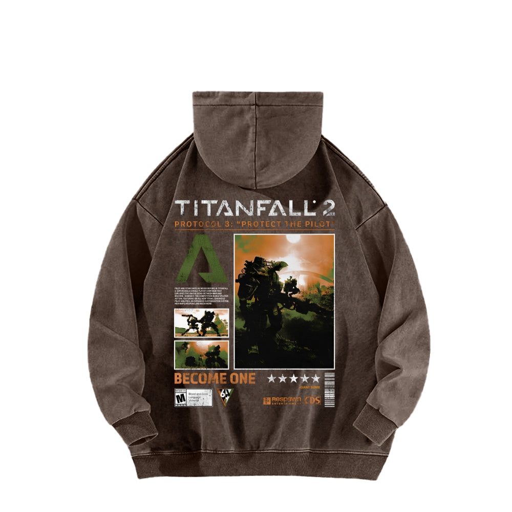 TITANFALL Unisex Washed Hoodie 2601003123
