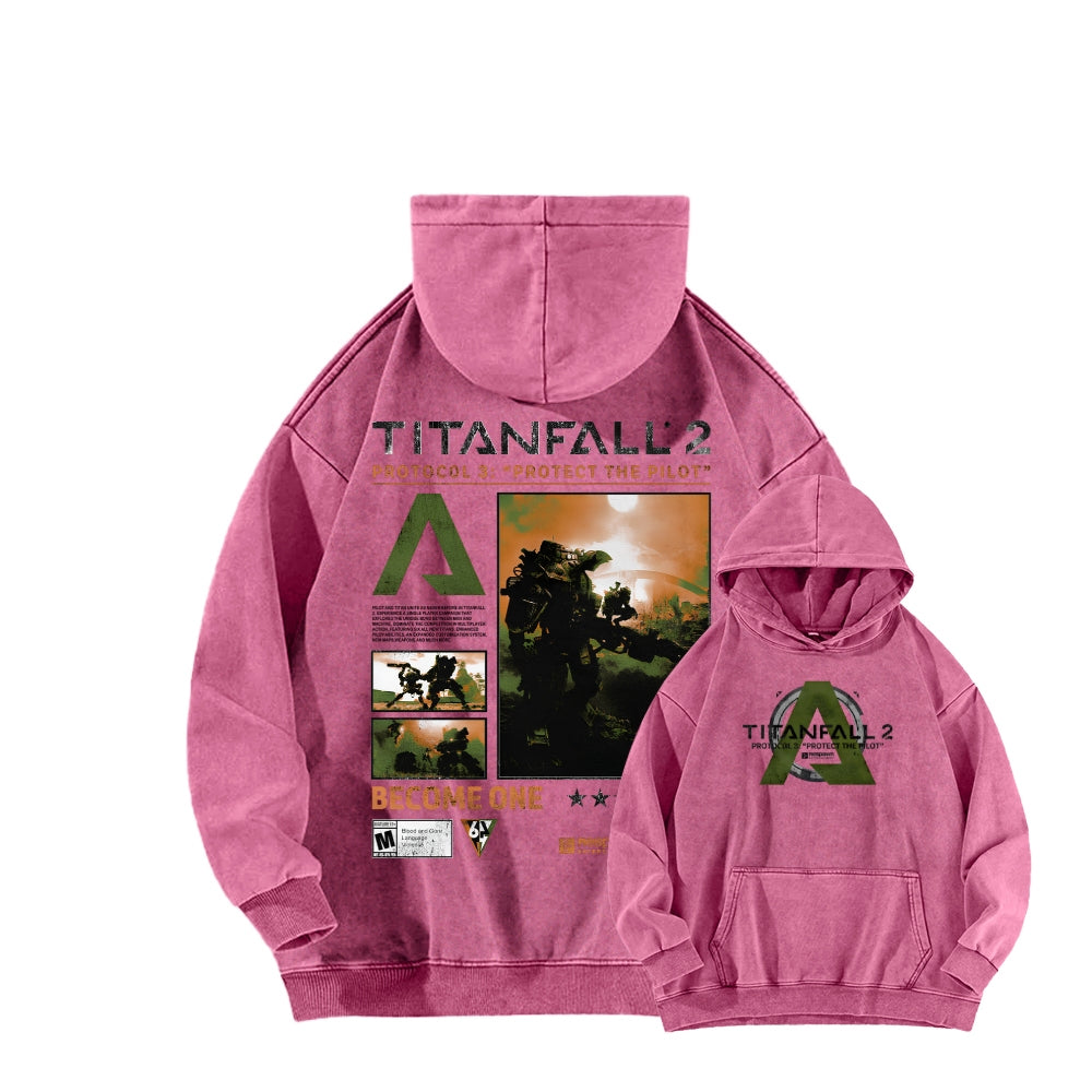 TITANFALL Unisex Washed Hoodie 2601003123