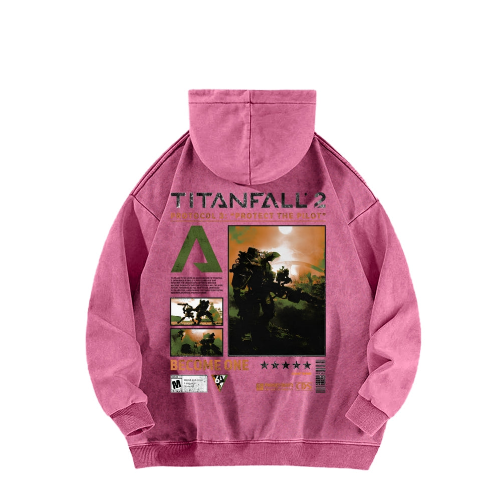 TITANFALL Unisex Washed Hoodie 2601003123