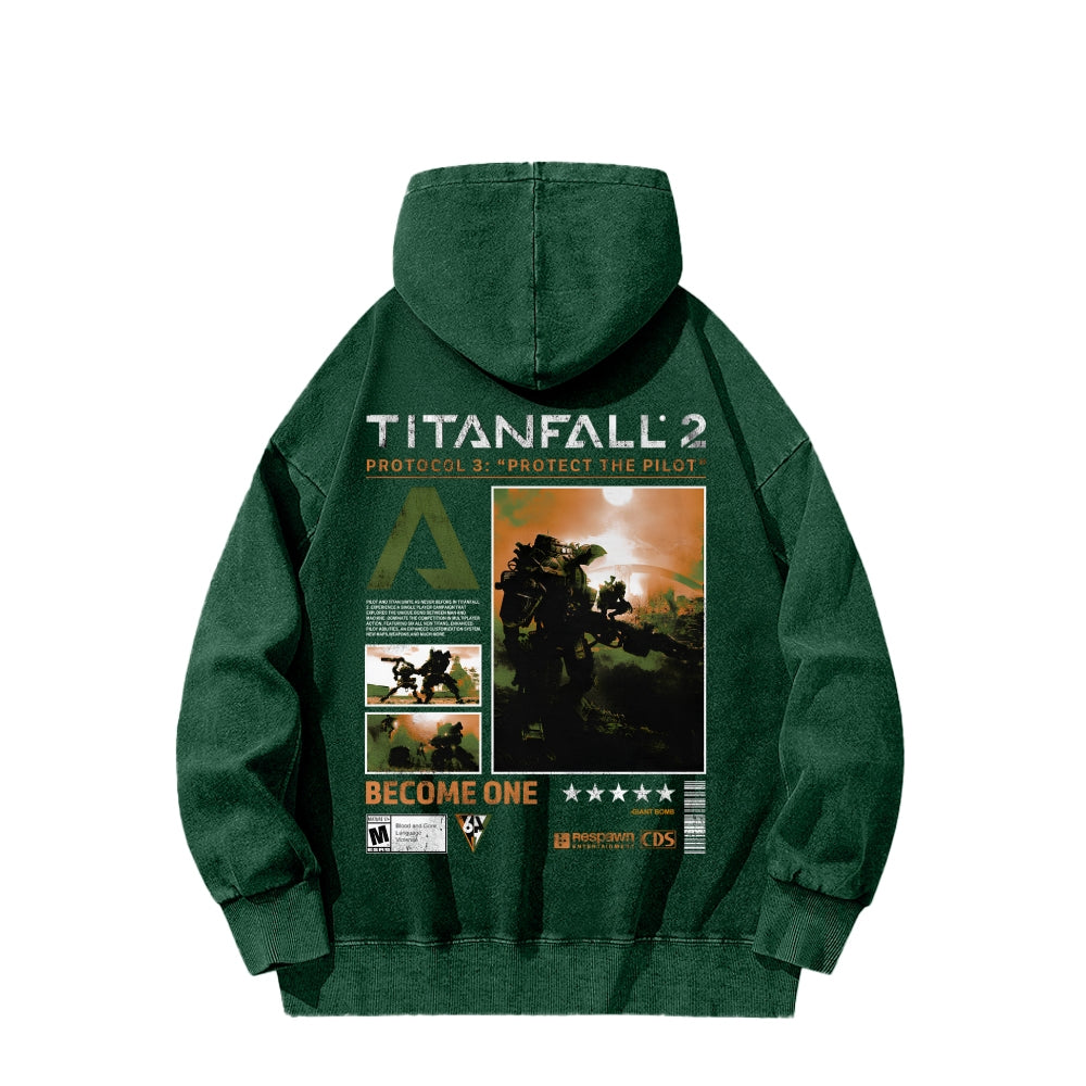 TITANFALL Unisex Washed Hoodie 2601003123