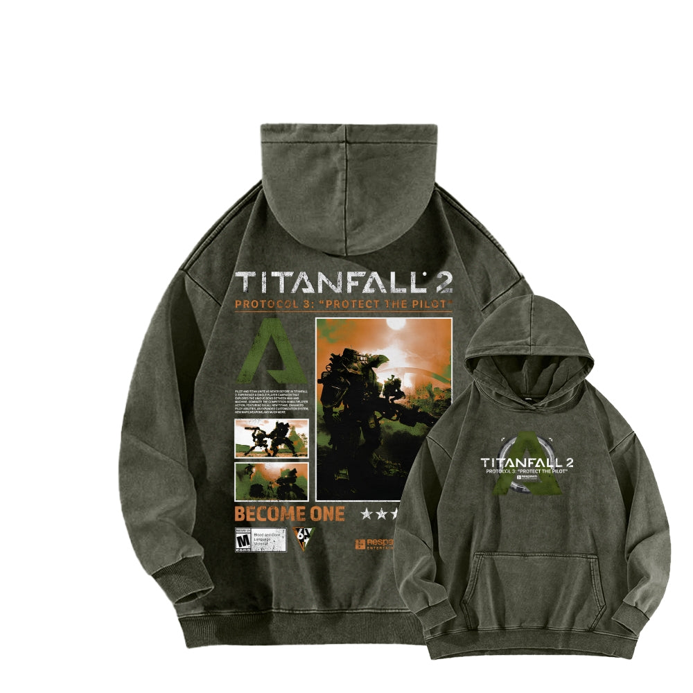 TITANFALL Unisex Washed Hoodie 2601003123