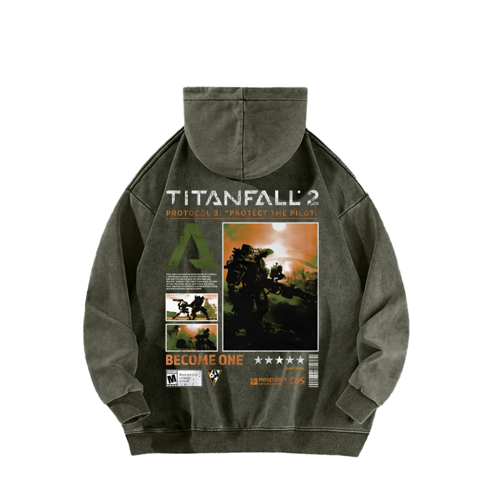 TITANFALL Unisex Washed Hoodie 2601003123