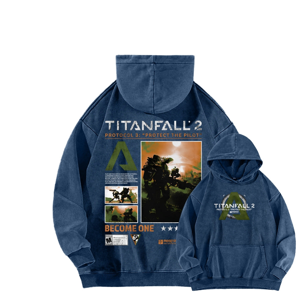 TITANFALL Unisex Washed Hoodie 2601003123