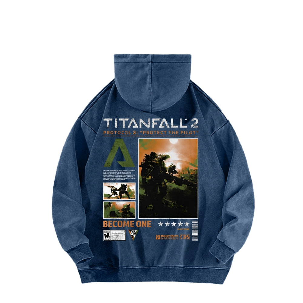 TITANFALL Unisex Washed Hoodie 2601003123