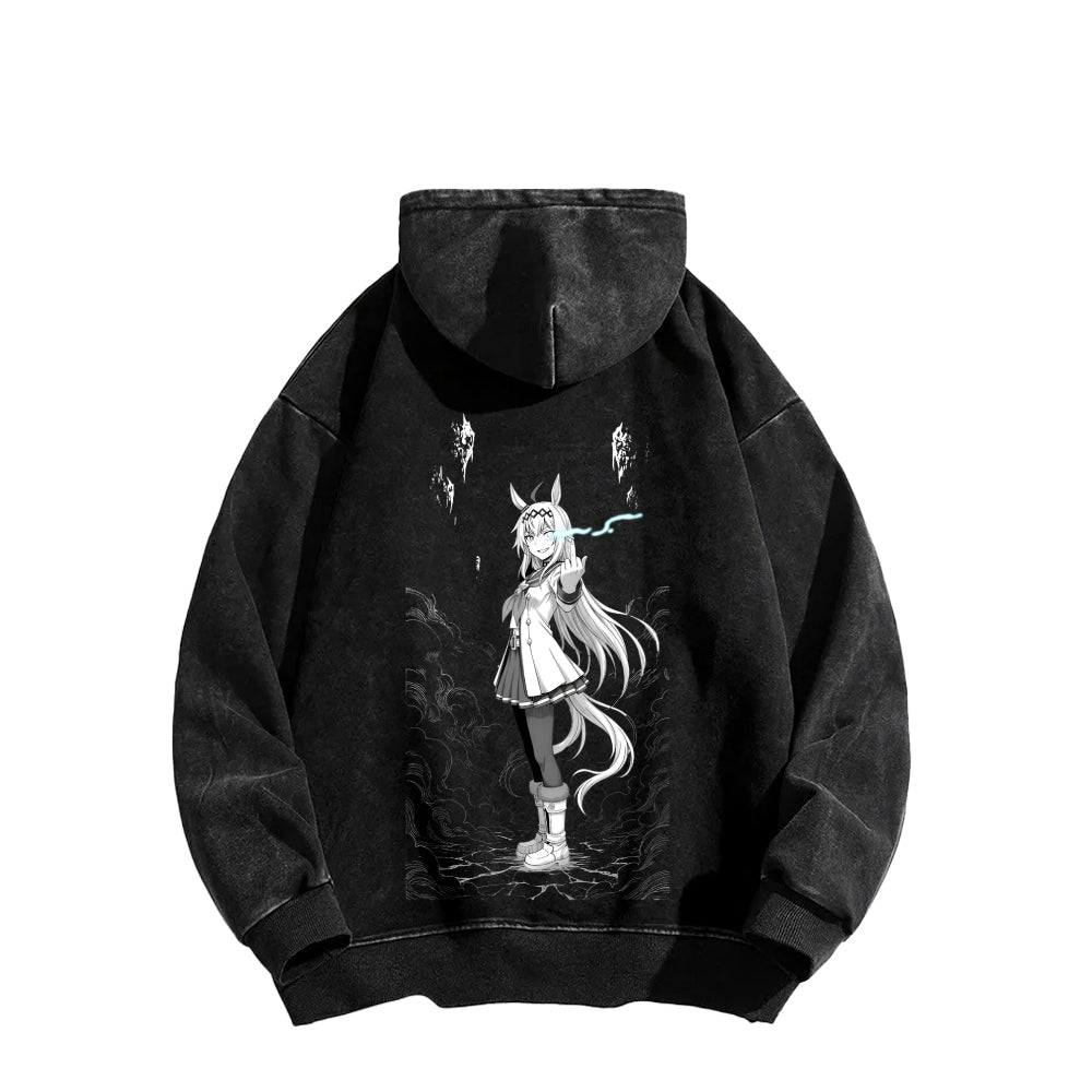 Oguri Cap Unisex Washed Hoodie 2601003389