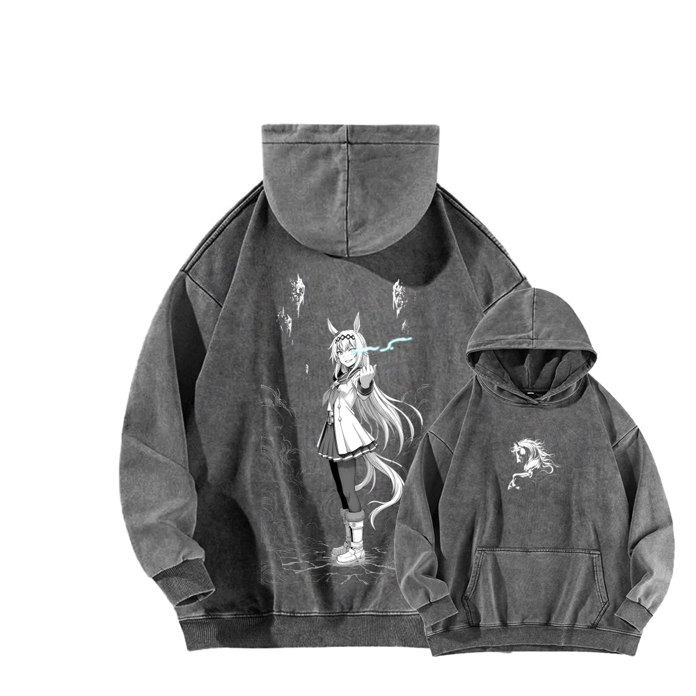Oguri Cap Unisex Washed Hoodie 2601003389