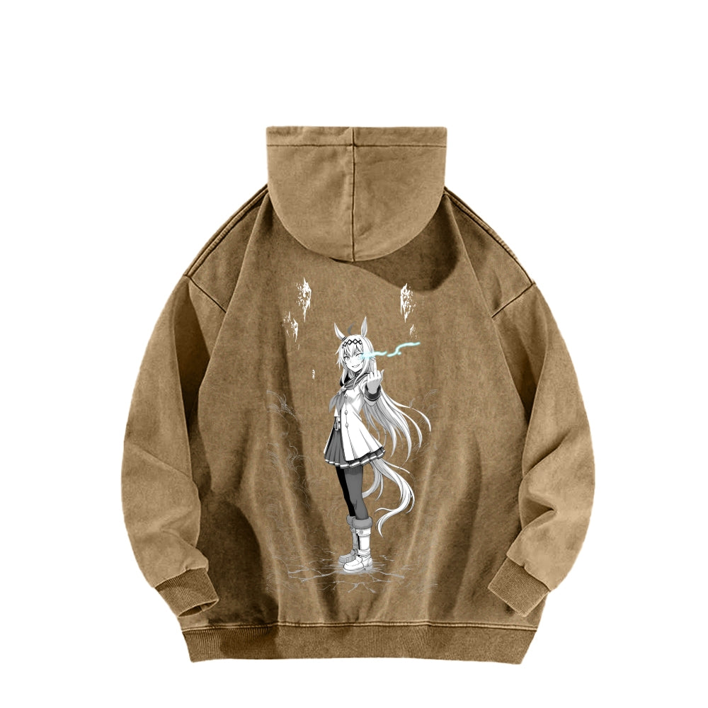 Oguri Cap Unisex Washed Hoodie 2601003389