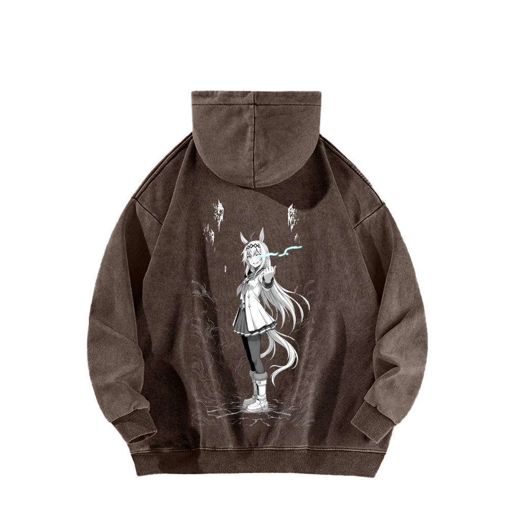 Oguri Cap Unisex Washed Hoodie 2601003389