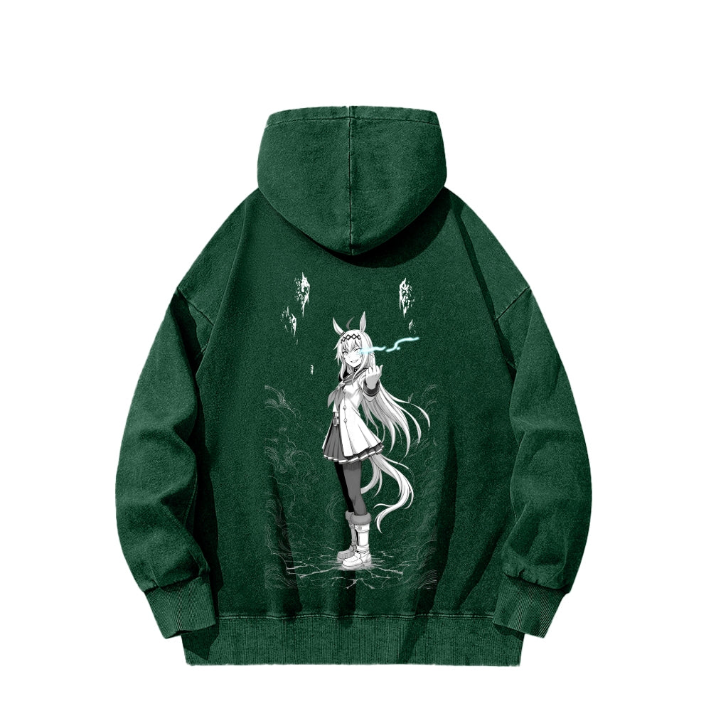 Oguri Cap Unisex Washed Hoodie 2601003389