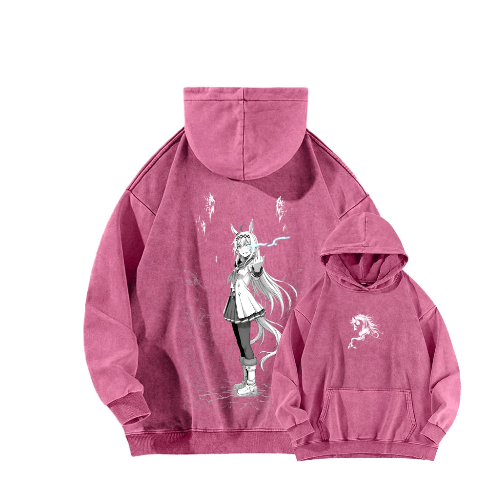 Oguri Cap Unisex Washed Hoodie 2601003389