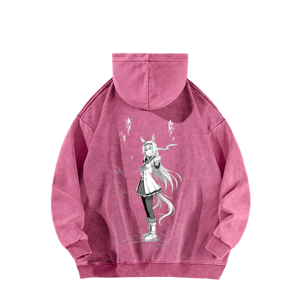 Oguri Cap Unisex Washed Hoodie 2601003389