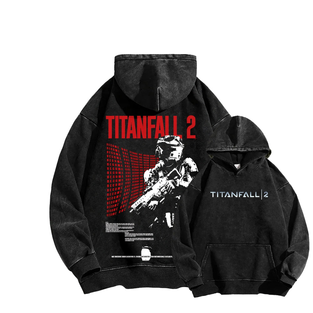 TITANFALL Unisex Washed Hoodie 2601003394