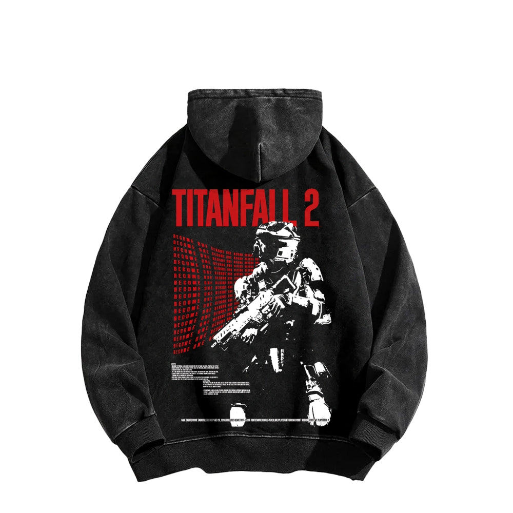 TITANFALL Unisex Washed Hoodie 2601003394