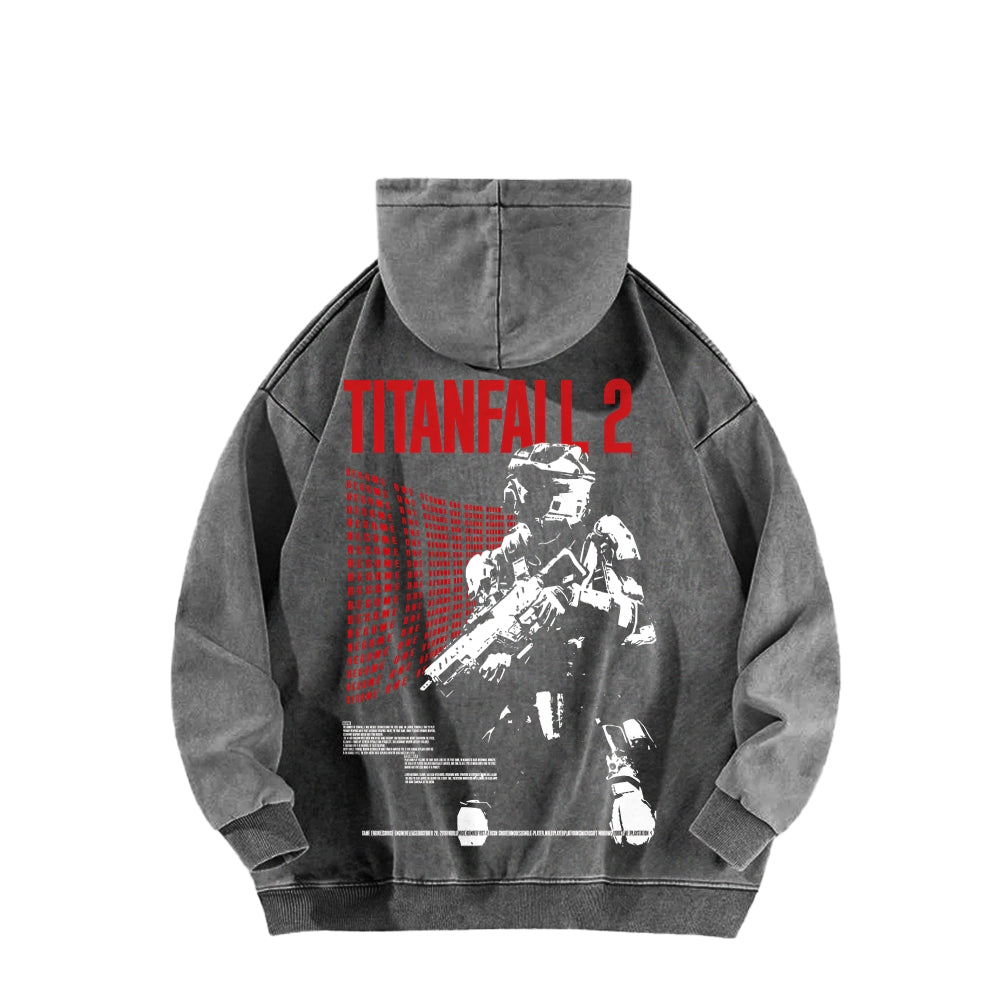 TITANFALL Unisex Washed Hoodie 2601003394
