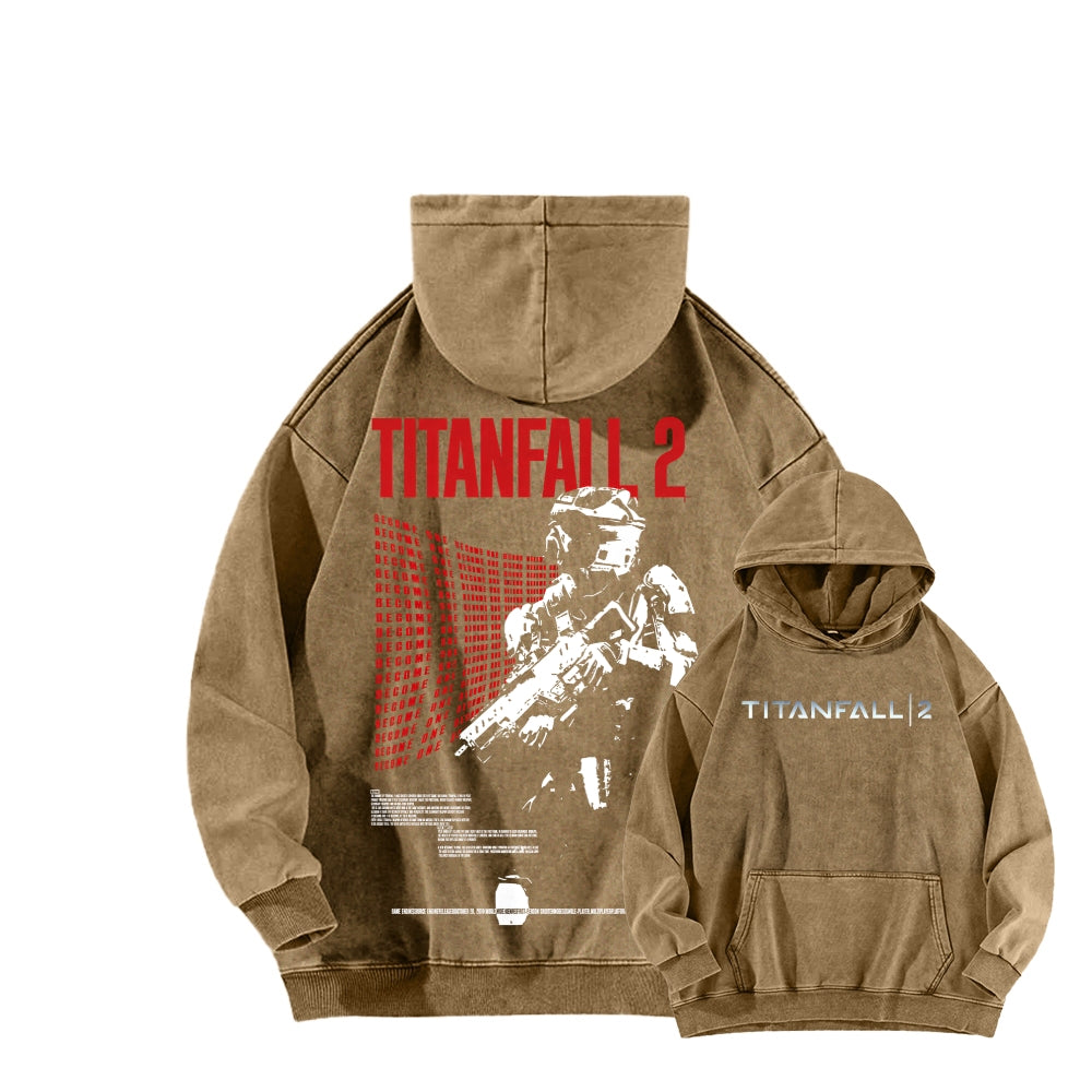 TITANFALL Unisex Washed Hoodie 2601003394