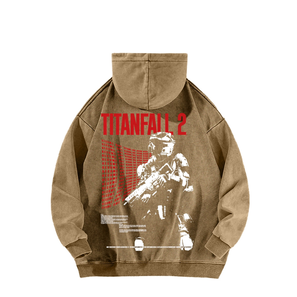 TITANFALL Unisex Washed Hoodie 2601003394