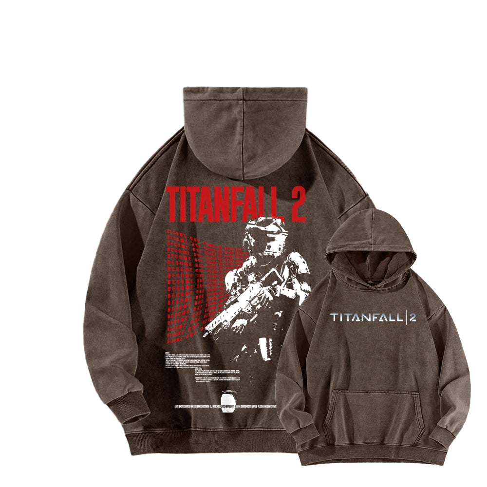 TITANFALL Unisex Washed Hoodie 2601003394