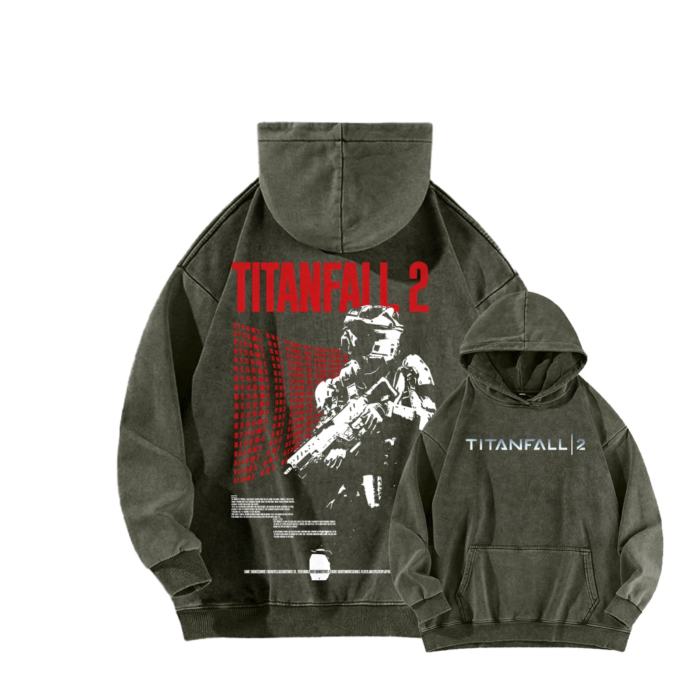 TITANFALL Unisex Washed Hoodie 2601003394