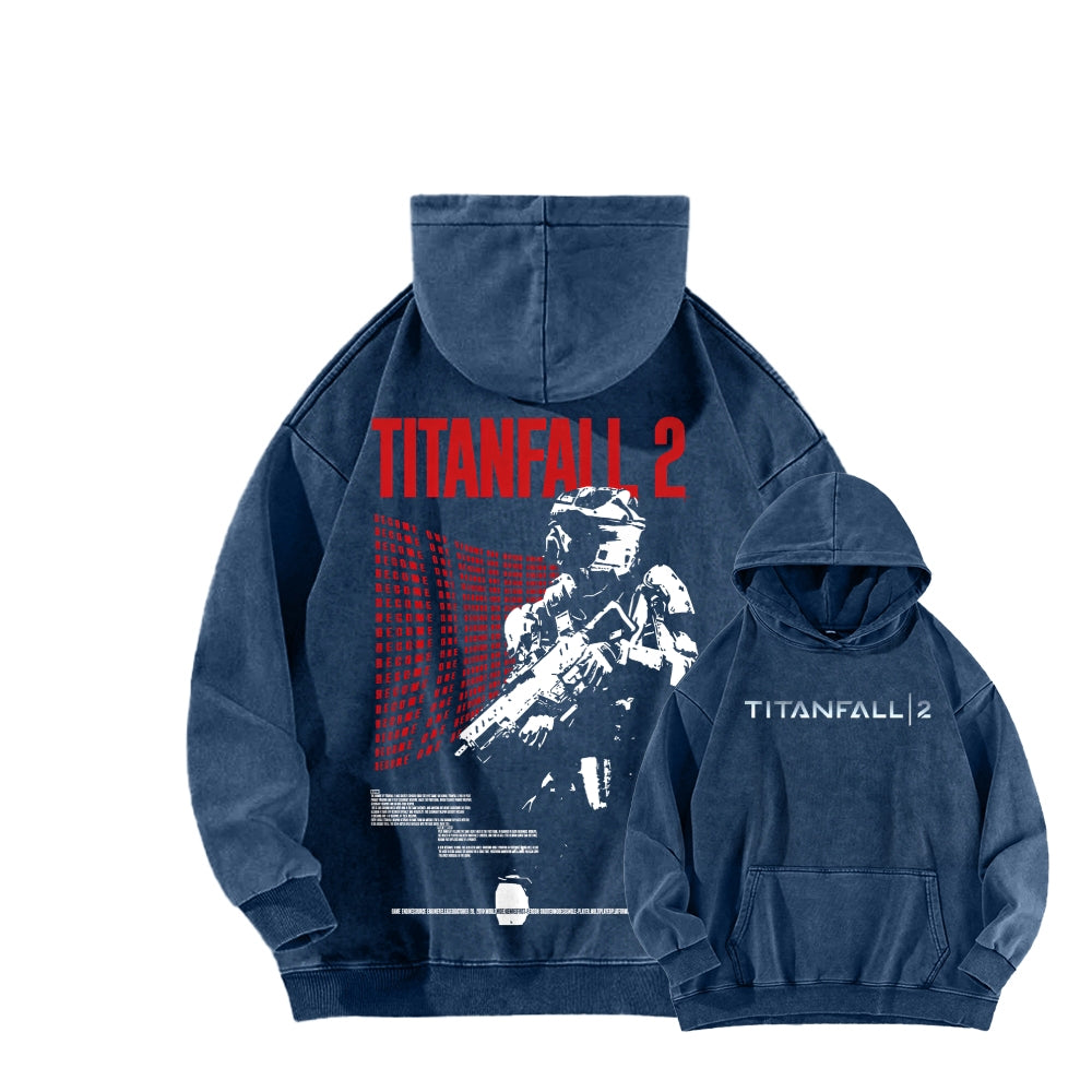 TITANFALL Unisex Washed Hoodie 2601003394