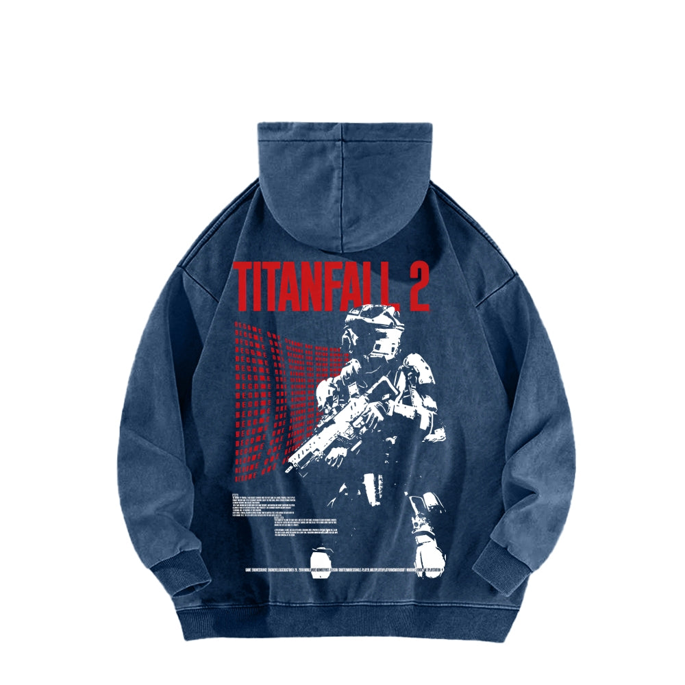 TITANFALL Unisex Washed Hoodie 2601003394
