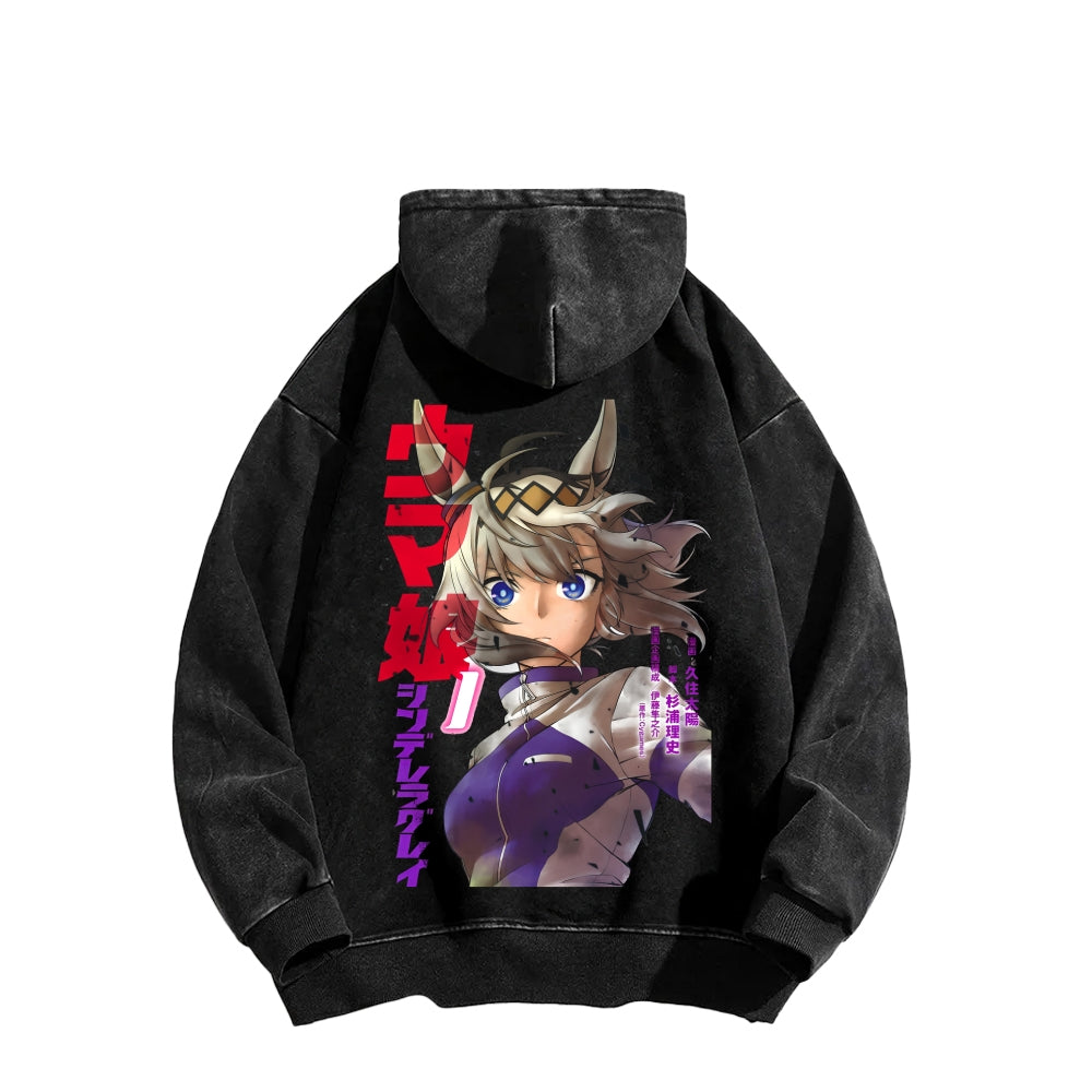 Oguri Cap Unisex Washed Hoodie 2601003607