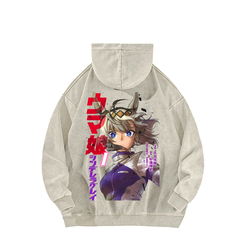 Oguri Cap Unisex Washed Hoodie 2601003607