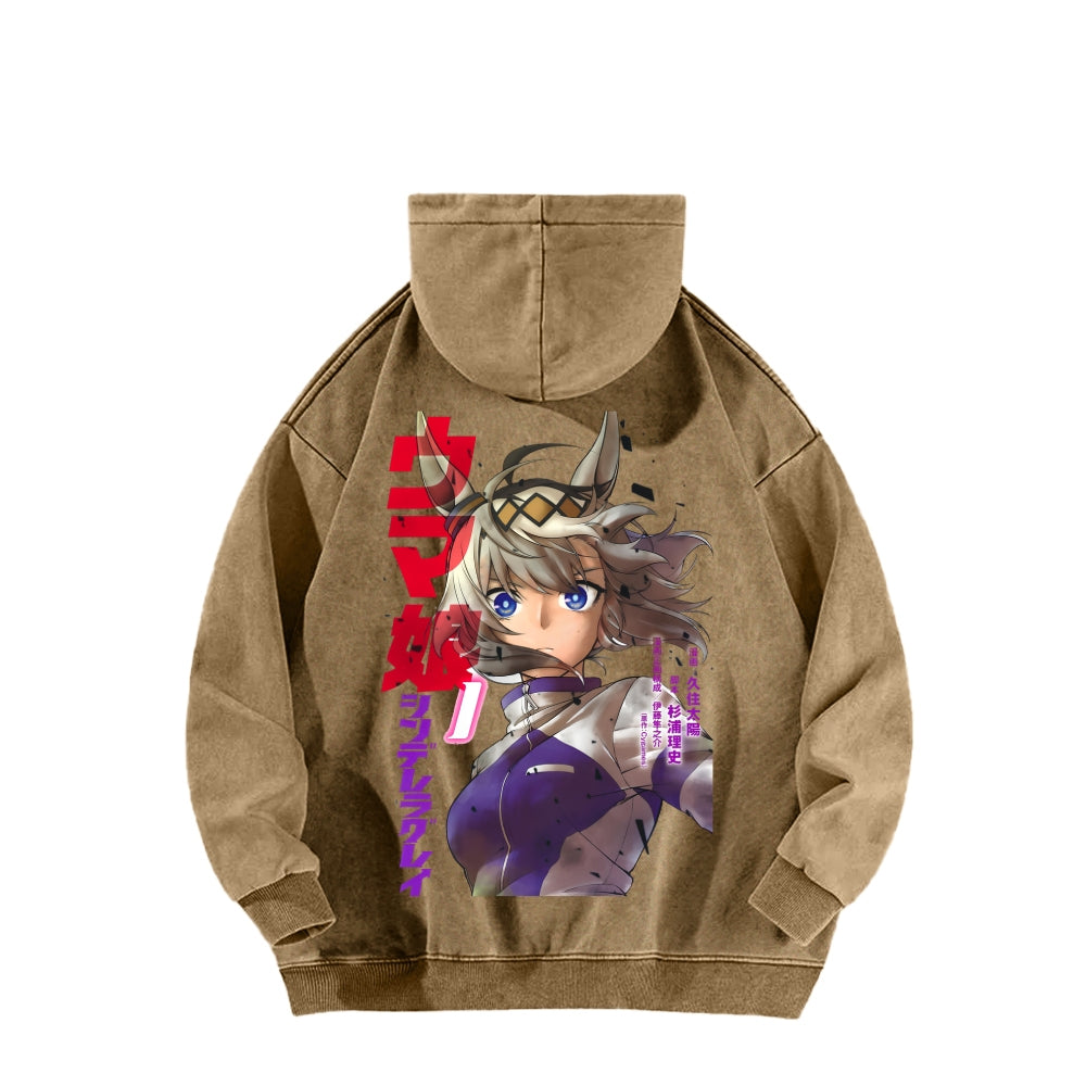 Oguri Cap Unisex Washed Hoodie 2601003607