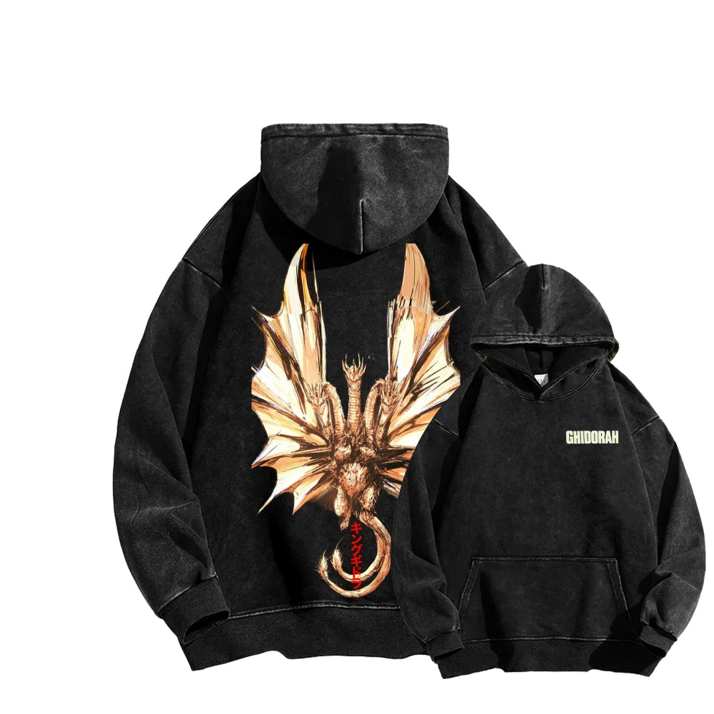 Godzilla Unisex Washed Hoodie 2601004505