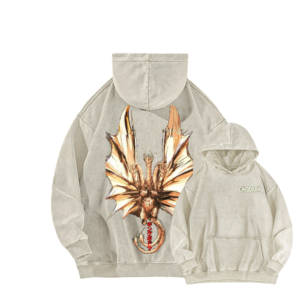 Godzilla Unisex Washed Hoodie 2601004505