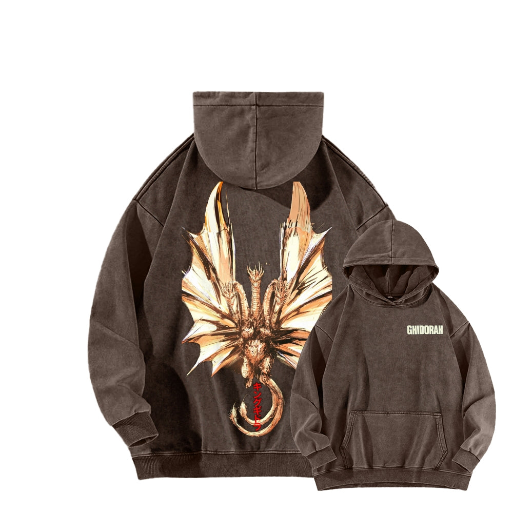 Godzilla Unisex Washed Hoodie 2601004505