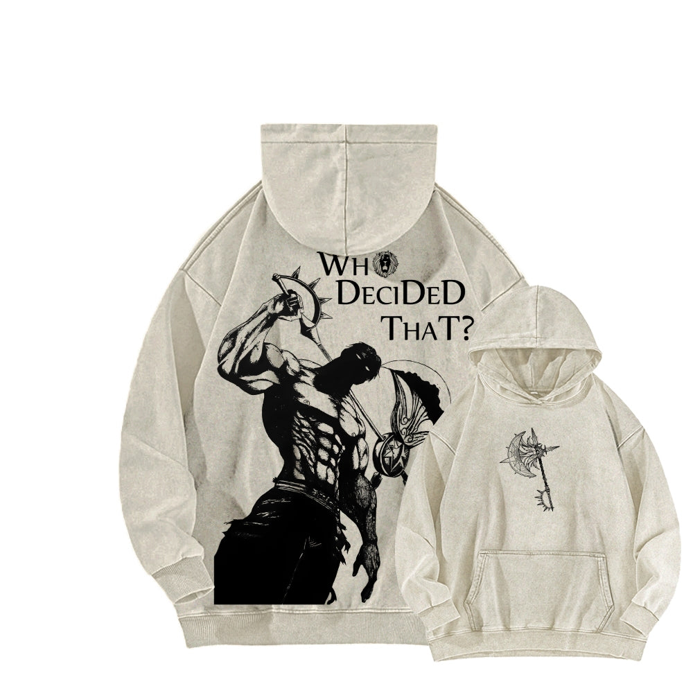 Seven Deadly Sins Unisex Washed Hoodie 2601004966