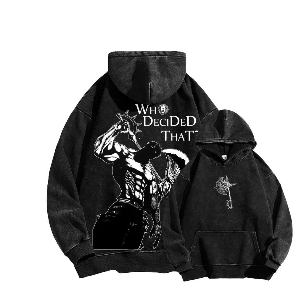 Seven Deadly Sins Unisex Washed Hoodie 2601004966
