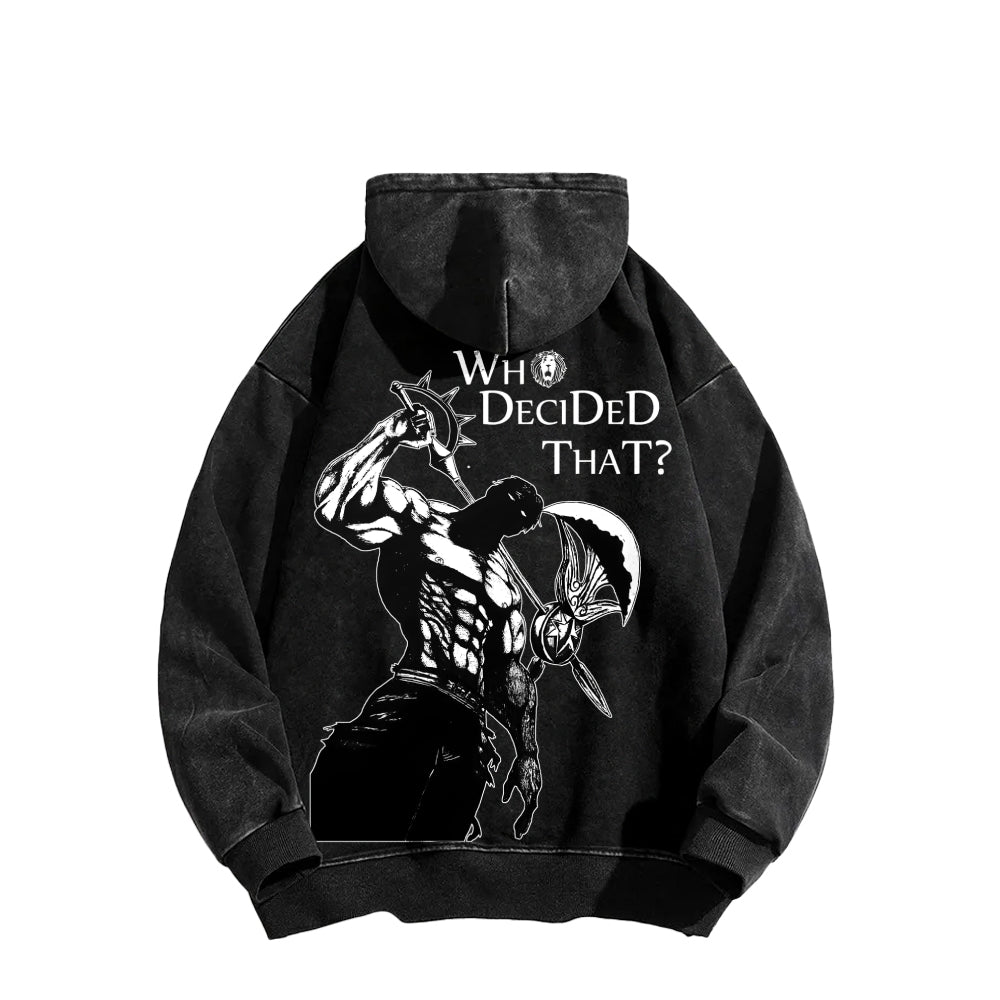 Seven Deadly Sins Unisex Washed Hoodie 2601004966