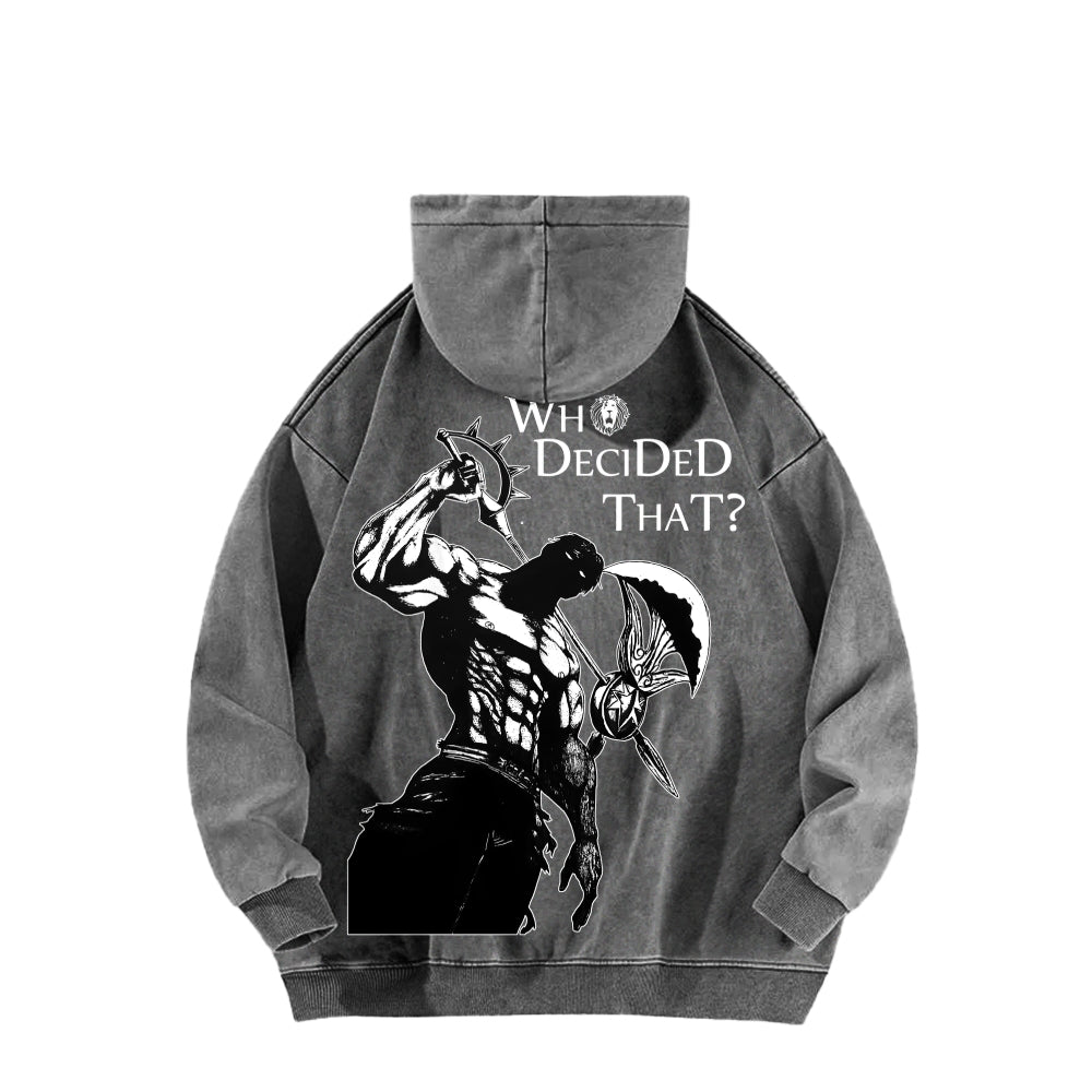 Seven Deadly Sins Unisex Washed Hoodie 2601004966