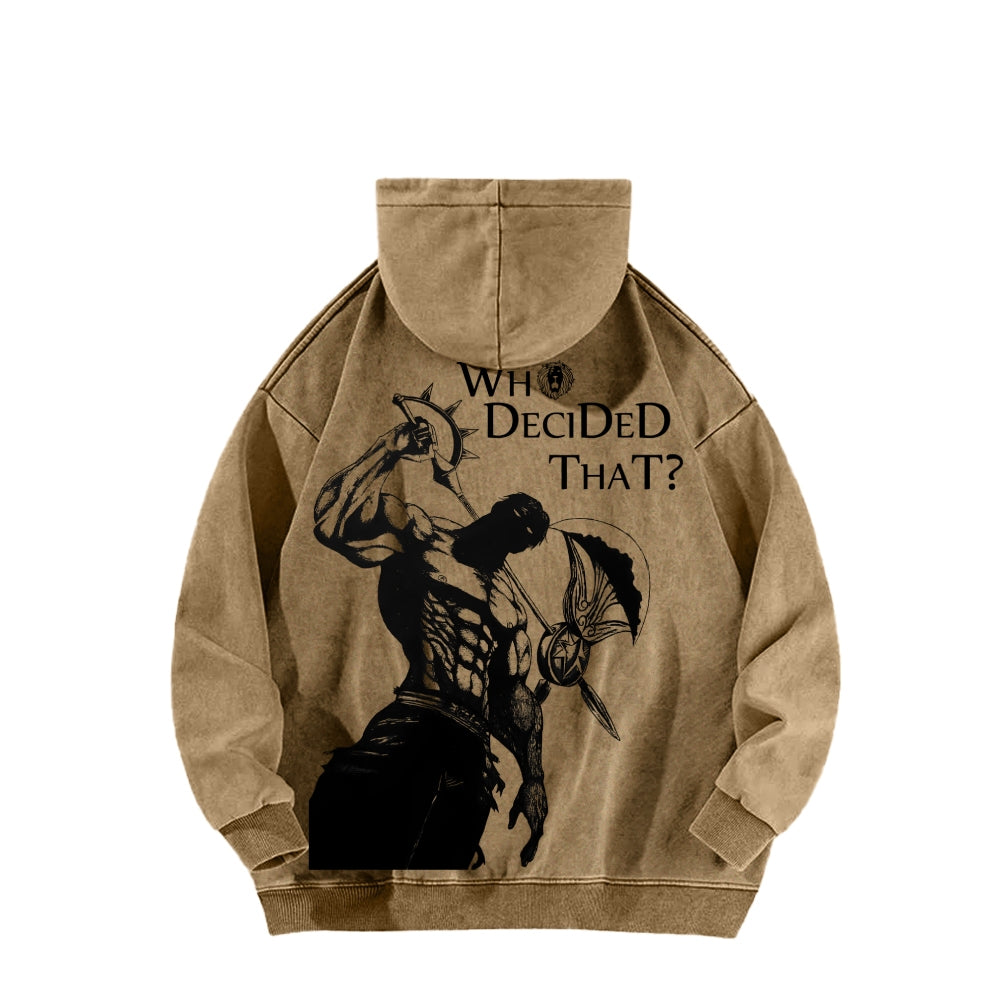 Seven Deadly Sins Unisex Washed Hoodie 2601004966