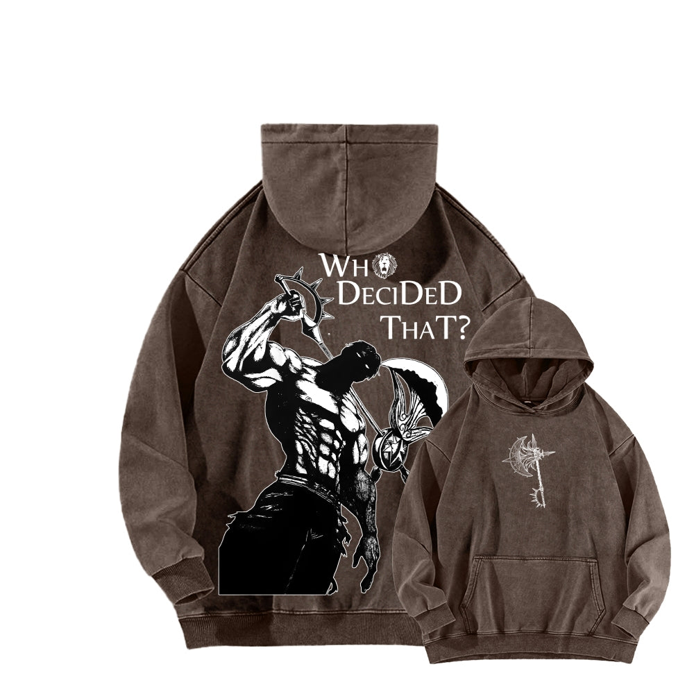 Seven Deadly Sins Unisex Washed Hoodie 2601004966
